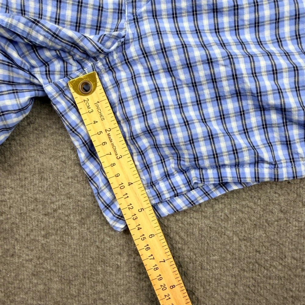 Jockey Men's Blue Plaid Cotton Boxer Shorts Large 36-38 Elastic Waist‎ Underwear